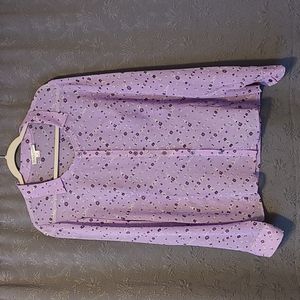 Pendleton Silk Sheer Floral Button Up Blouse, 14